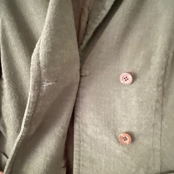 Femme De Carriere Sandra Angelozzi pure wool double breasted green jacket - Picture 7 of 13